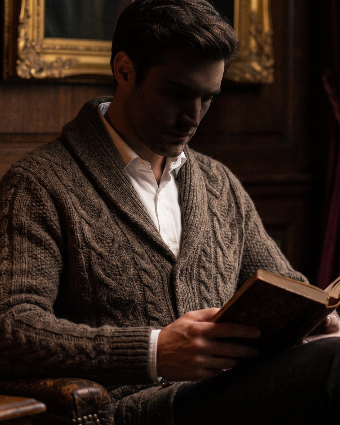 The Shawl Cardigan, Peat