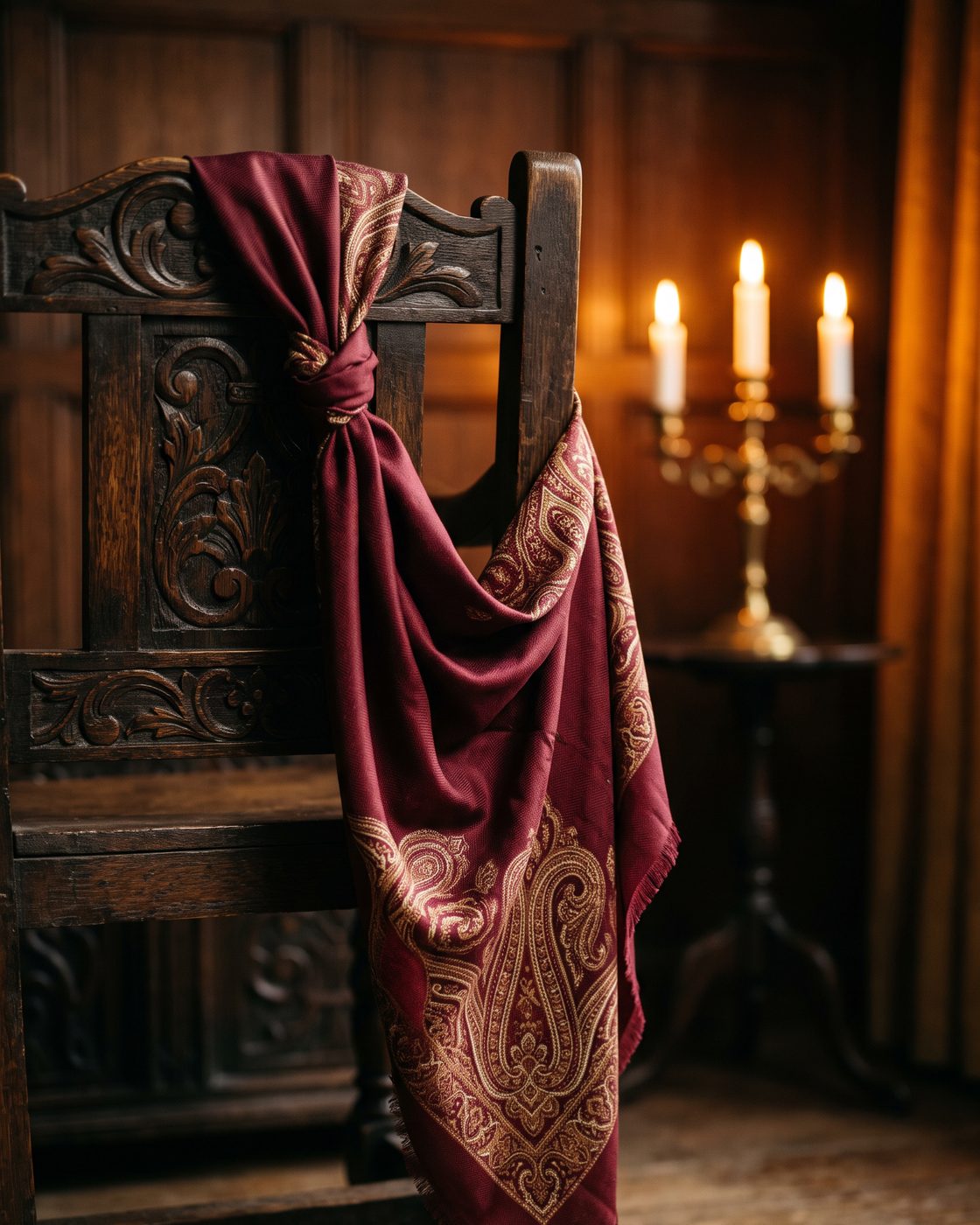 The Paisley Scarf, Bordeaux